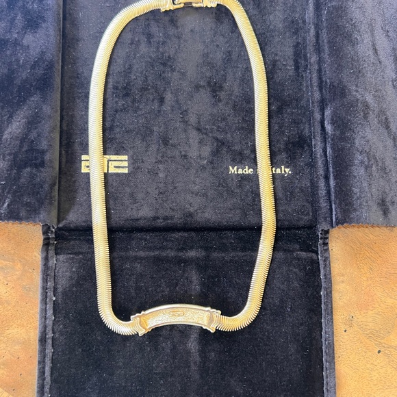 Dior Elegant Gold Necklace with white stones Accents - Picture 7 of 13